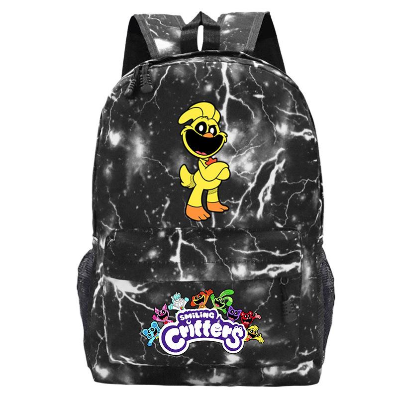 Cartoon Printed Children'S Backpack, Animation Schoolbag, Male And Female Primary And Secondary School Students Outdoor Travel Backpack