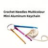 3 Stück/Set 5 Sätze Mehrfarbige Mini-Aluminium-Schlüsselanhänger Häkelnadeln DIY Bastelwerkzeuge Stricknadeln