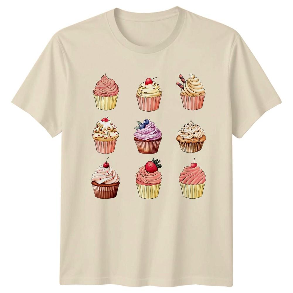 Assorted Watercolor Cupcakes Unisexs TShirt Cupcakes Baking Birthday Gift