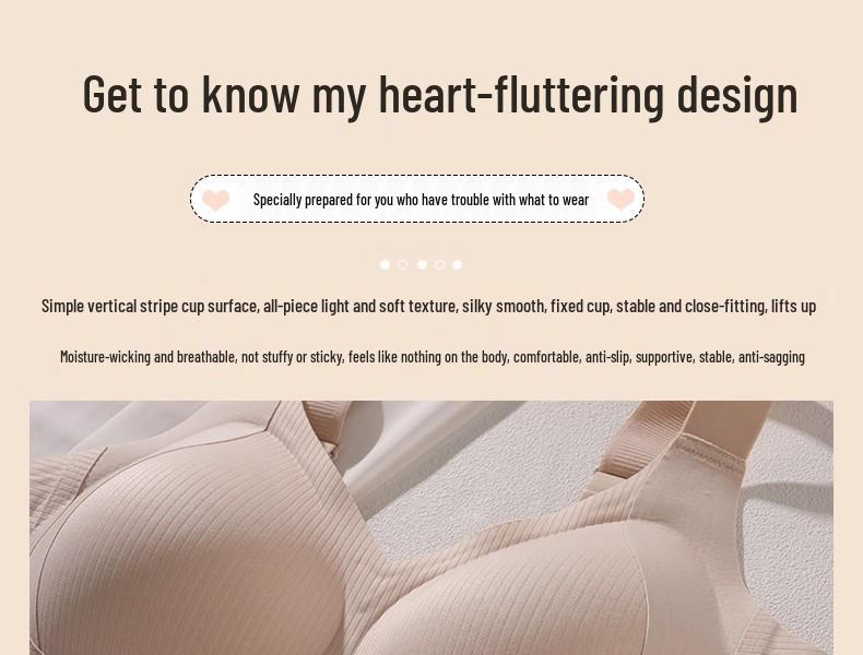 High-Quality Adjustable Soft Support Bra for Women with Big Breasts - Anti-Sag, Plus Size, and Jelly-Soft Design for a Slimmer Look