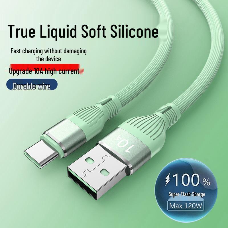 120W Type-C Super Fast Charging Cable for Huawei, Honor, Vivo, Oppo, Xiaomi - 10A