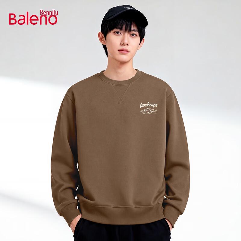Baleno Men's Casual Letter Print Round Neck Sweatshirt