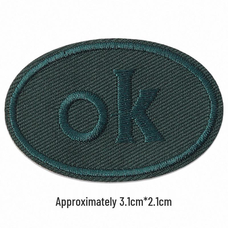 Self-Adhesive Embroidery Cloth Patches for Jackets & DIY Decor - OK Letter Accessory Stickers