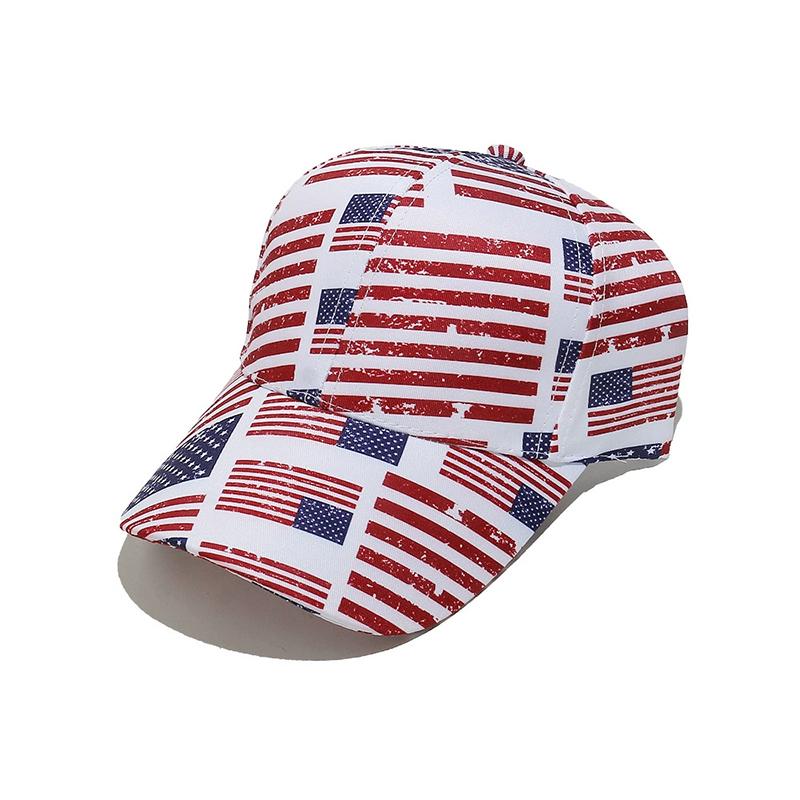 Unisex Naklejka z Flagą Amerykańską Czapki z Siatką Baseballową Wiosna i Lato Outdoor Regulowane Codzienne Czapki Kapelusz Przeciwsłoneczny