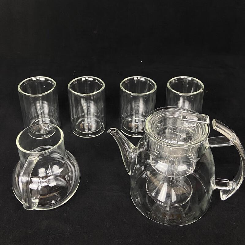 Zhongjing Tang Transparent Glass Tea Set with Spray Teapot