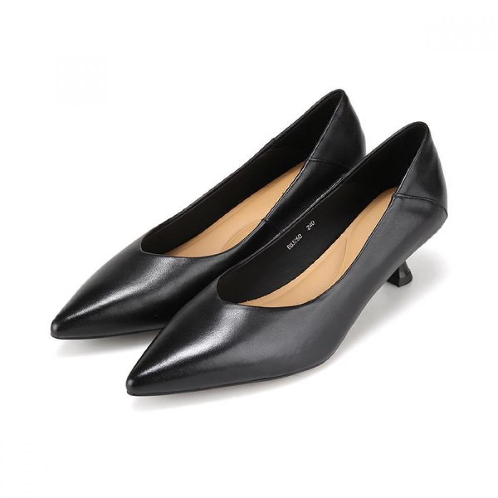 Barbara Women Leather Basic Point Shape Pumps 5cm Bbj260 225/01.black