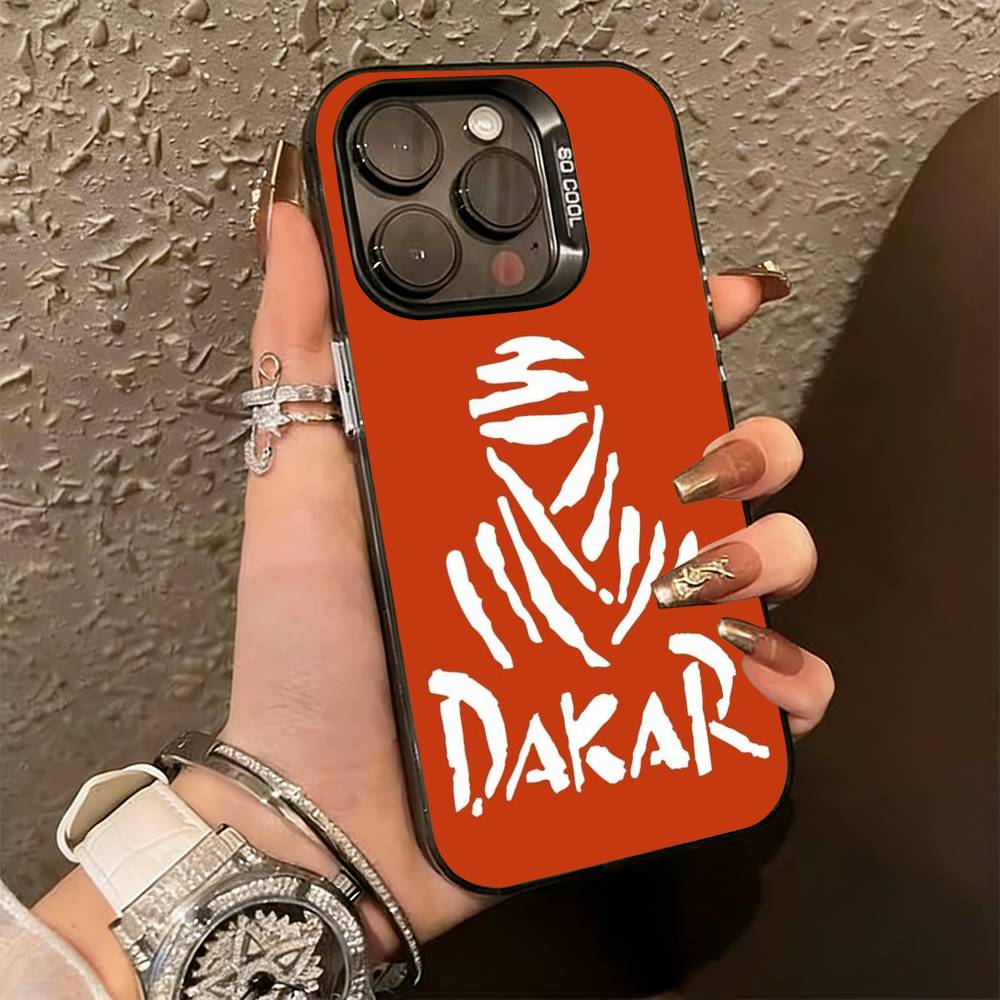 R-rally D-dakar Logo Handyhülle Für iPhone 17,16,15,14,13,12,11 Plus,Pro Max,XS,Bunte Silberne Handyhülle Funda Cover