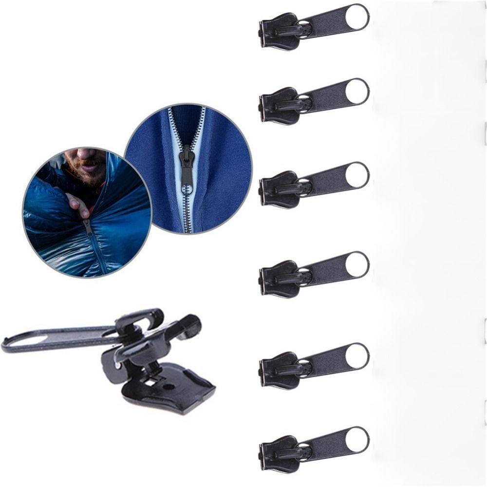 Kunststoff 6 Stück/Set Nähkästchen Reparatur von Mänteln Jacken Ersatz-Schieberzähne Reißverschluss Befestiger