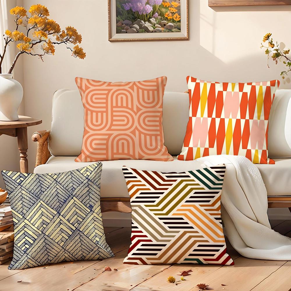 rustic weave texture Cushion Cover Premium Comfort Reversible Pillow Cove Two in One Design for Any Room Car Interior