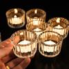 Romantic Crystal Glass Candle Holder with Scented Candle and Small Ornaments