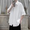 Men's Summer Ice Silk Short-Sleeve Shirt: Casual, Ascetic Style, High-End Feel