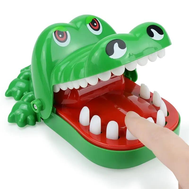 Brinquedos de Dentes de Crocodilo Morder o Dedo Jogos de Dentista Interativo Família de Jacarés Brinquedo de Festa Criativo Chaveiro Não Tóxico para Crianças