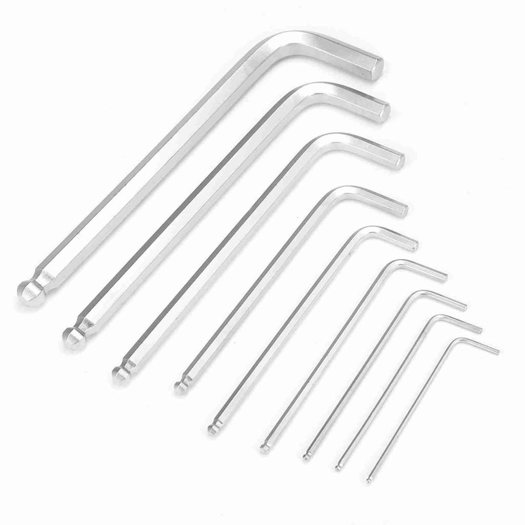 9PCS Kugelende Sechskantschlüssel L-Schlüssel Set Professionelles Reparaturset Handwerkzeug