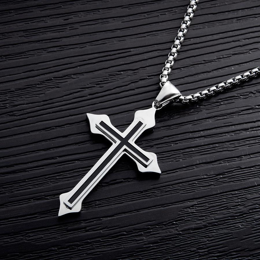 Collana Croce Minimalista Unisex in Acciaio di Titanio - Stile Giapponese e Coreano