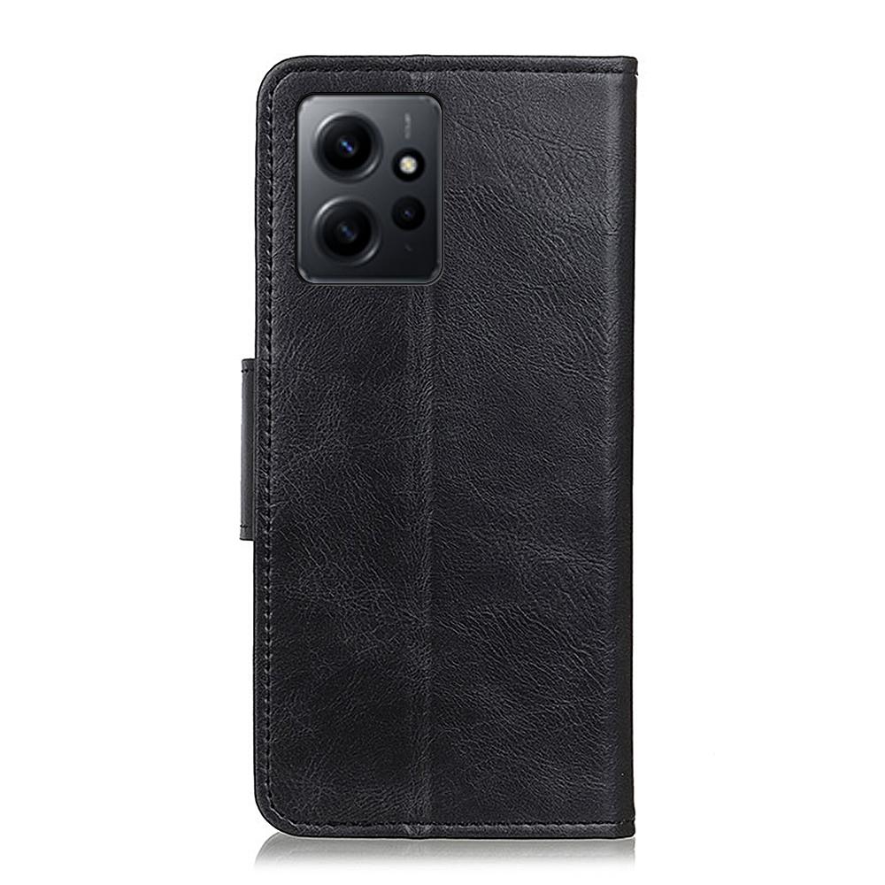 Para Xiaomi Redmi Note 12 4G Crazy Horse Texture Phone Capa de couro com suporte antiqueda Capa tipo carteira