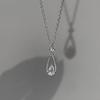 Einfache Legierung Wassertropfen Anhänger Halskette für Frau Schmuck Geschenke
