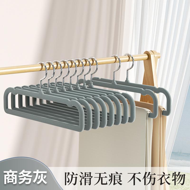Flocked Hanger with Seamless Anti-slip Treatment - Ideal for Home Wardrobe Storage Home Clothes Hanger Home Clothes Rack 4400₽