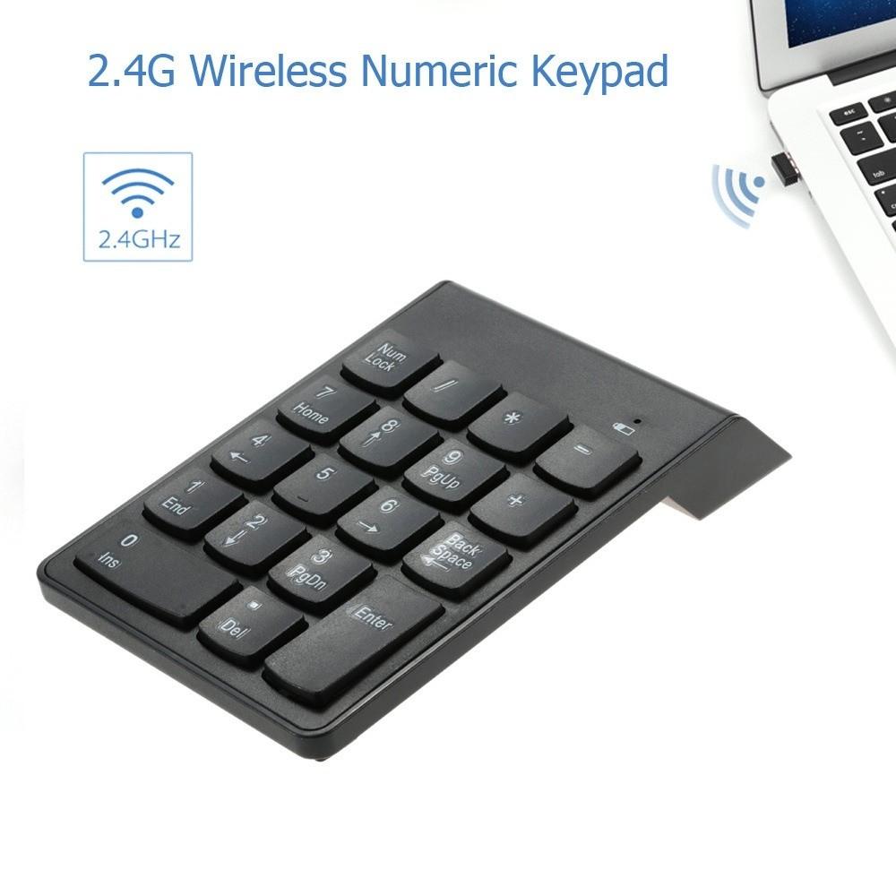 2.4G Wireless Wireless Keyboard 18 Keys Calculator Mini Digital Keypad Slim Design Bluetooth Wireless Numeric Keypad Office