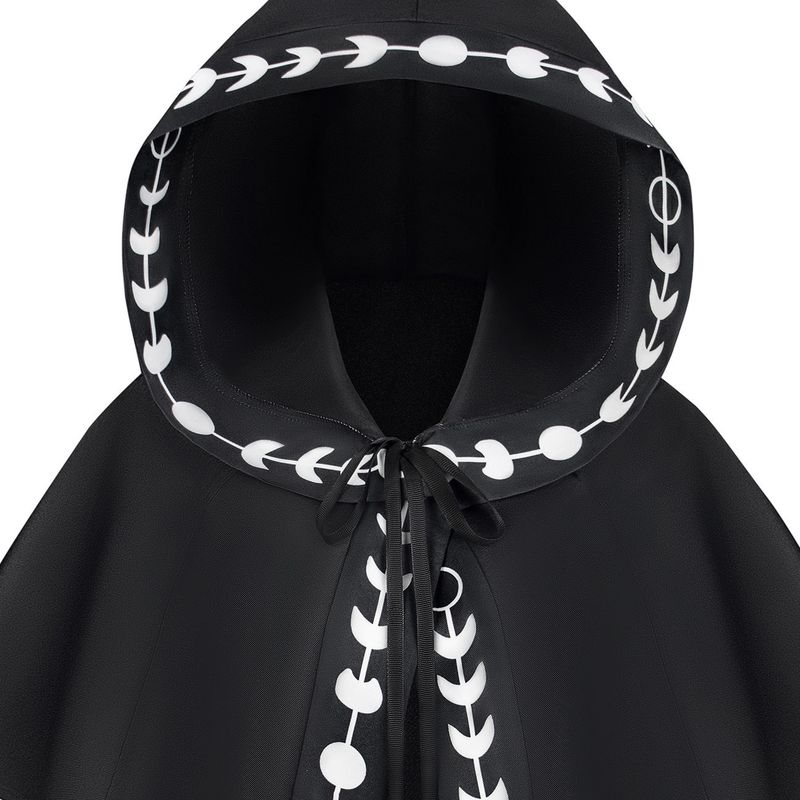 Halloween Medieval Printed Hooded Cloak Stage Cosplay Character Performance Costume Hooded Cloak.
