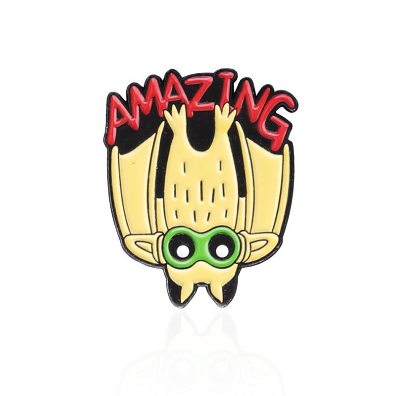 Quirky Fashion Brooch: Owl, Giraffe, Crocodile Skull Photographer Badge