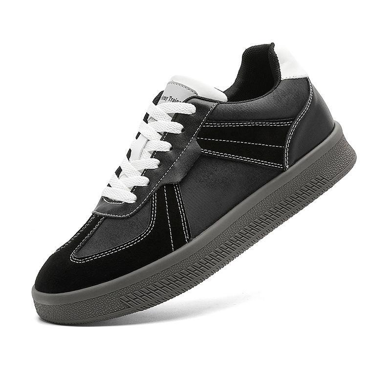Men s 6CM Height-Boost Casual Summer Lace-up Shoes - Breathable Round Toe Sports Style 40