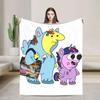 Smiling Friends Funny Cartoon Flannel Blanket Winter Warm Throw for Kids Living Room Sofa Bed Cover Fashion Bedspread