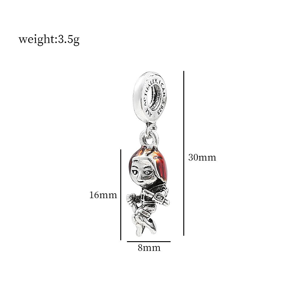 Bracciale con Charms per Figure di Film Perline Ciondolo Fai da Te Avengers Iron Man Spiderman Charms per Realizzazione Manuale Gioielli Accessori