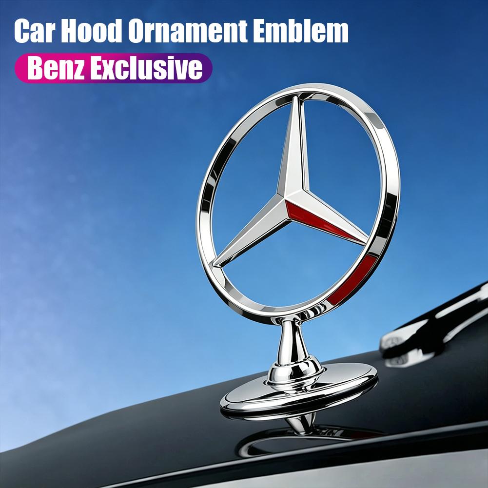 1Pcs Benz Front Bonnet Standing Emblem Accessory For Mercedes-Benz GLC X253 X254 C-Class W205 W206 A-Class W177 GLA E-Class W213 QQ8