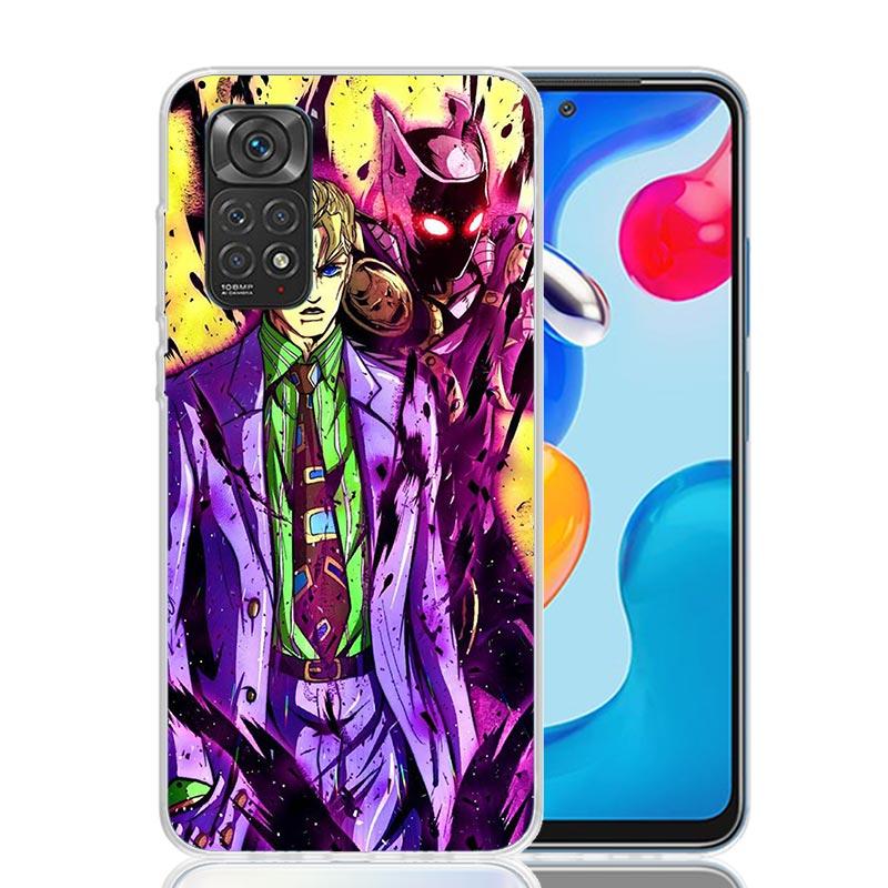 JoJo Kira Yoshikage Killer Queen Phone Case For Xiaomi Redmi Note 15 14 13 12S 12 Pro Plus 11S 11E 11 11T 10S 10 Art Soft Patter