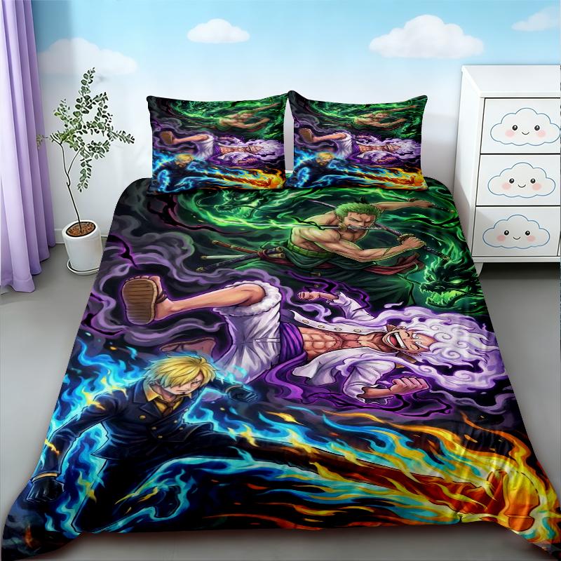Boys 3Pcs Duvet Cover Set One Piece Cartoon Bedding Set Quilt Cover Breathable And Comfortable For Bedroom Decor Best Gifts