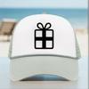Christmas-Themed Sponge Mesh Trucker Cap with Stamped Logo and Sunshade