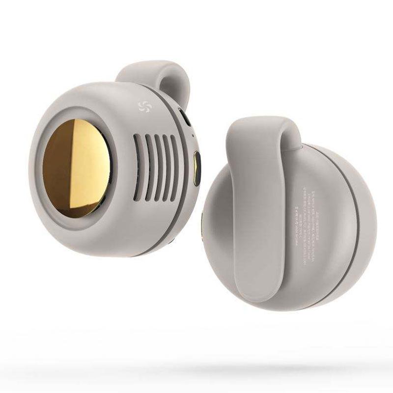 mf019 USB Rechargeable Compact Leafless Neck and Waist-Hanging Fan Standard