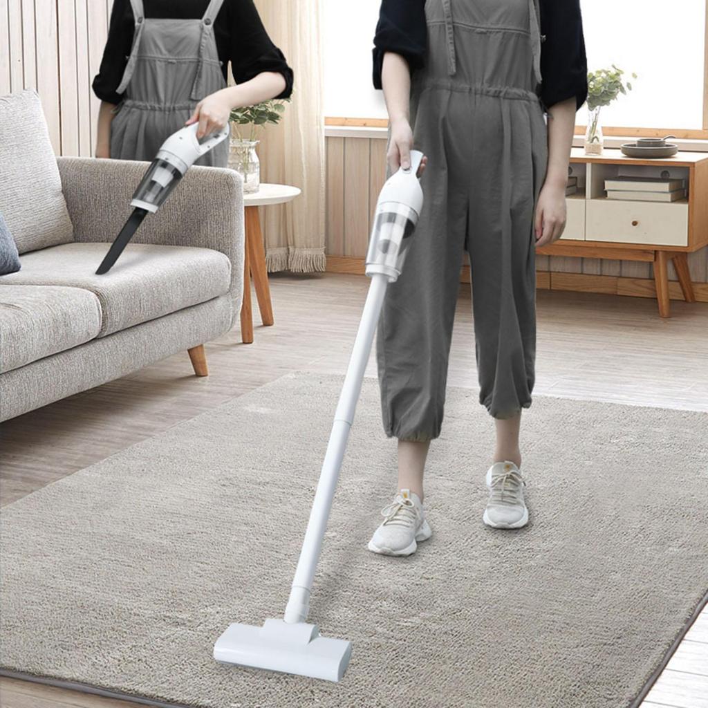 Handheld Vacuums USB Rechgeable with Lge Dust Cup for Sofa Household C Dashbods , White B