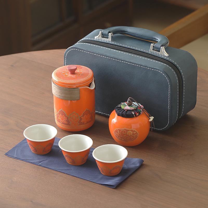 High-End Business Souvenir Tea Set: On-the-Go Gift for Clients & Friends