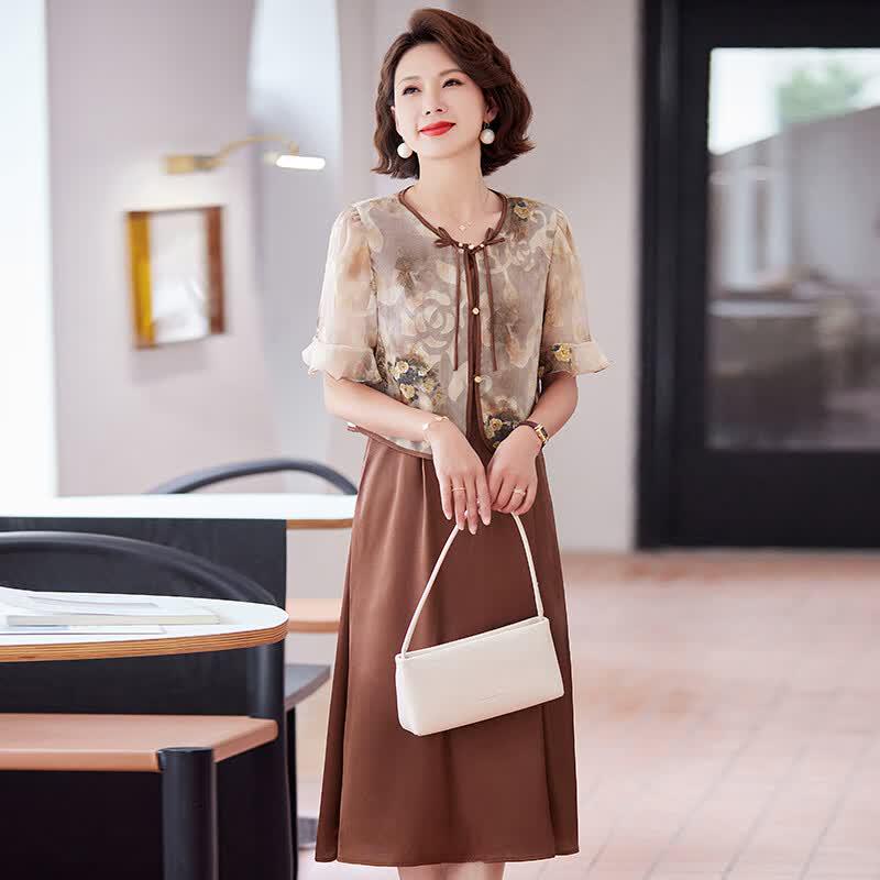 Paster New Chinese Style Summer Two-Piece Dress Set