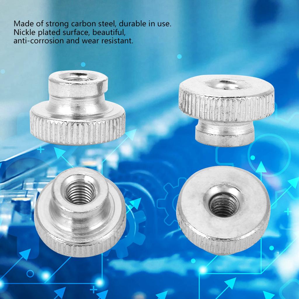 M3 M4 M5 M6 M8 M10 Förnicklat Kolstål Handåtdragbara Rändlade Tummuttrar (M5 5 st)