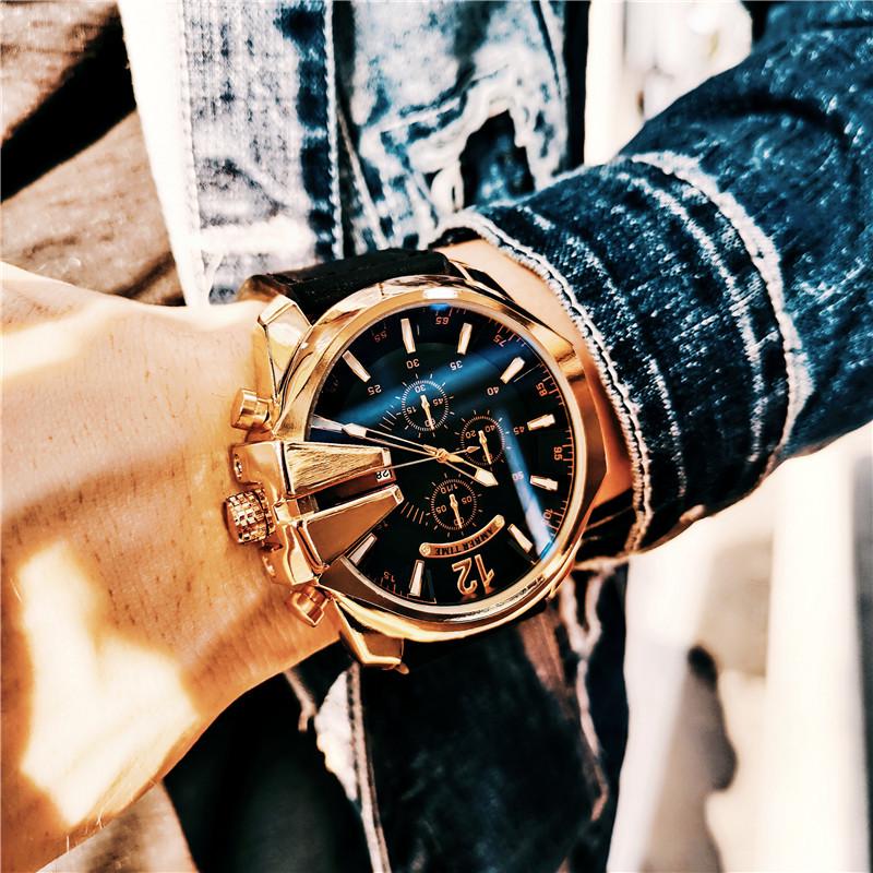 AMBER TIME  腕時計 Amber Time Men's Quartz Chronograph Watch Stainless Steel