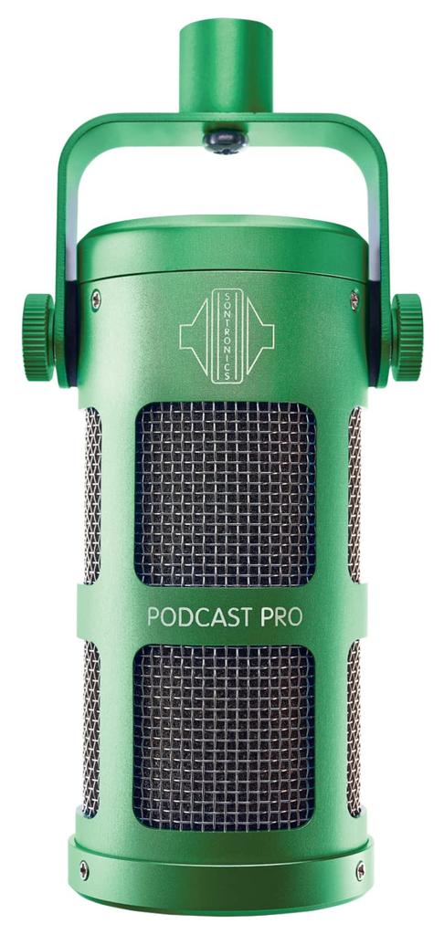SONTRONICS PODCAST PRO GREEN Supercardioid Dynamic Microphone for Podcasts