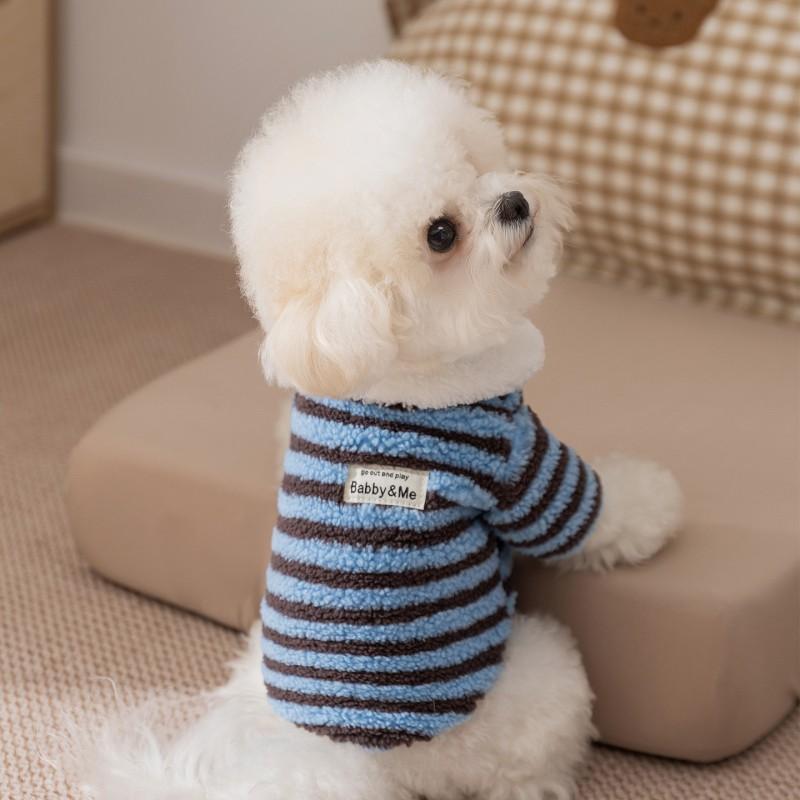 Pet Dog Cat Warm Fleece Outfit With 3D Ears Winter Coat Small Pets