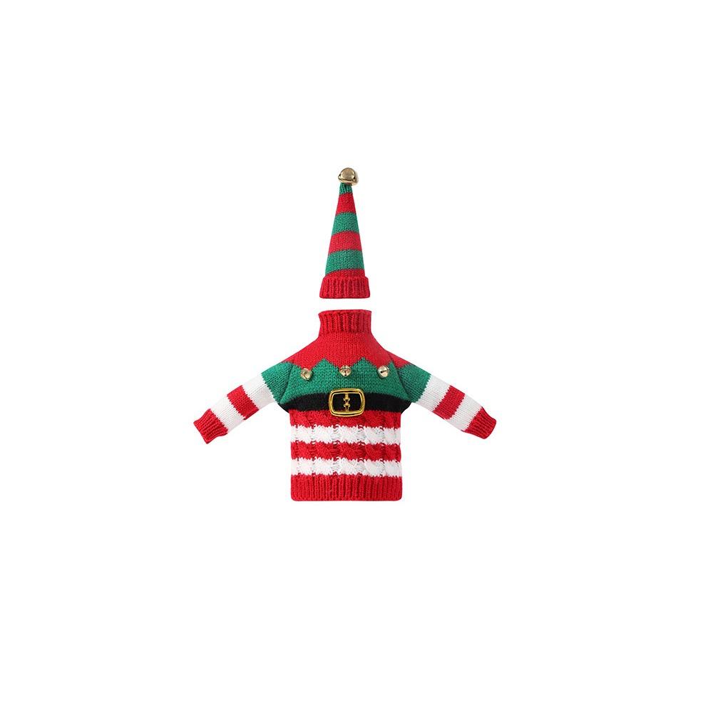 Merry Christmas Wine Bottle Cover New Year Gifts Xmas Wine Champagne Bottle Sleeve Knitted Clothes 2025 Red Wine Bottle Bag