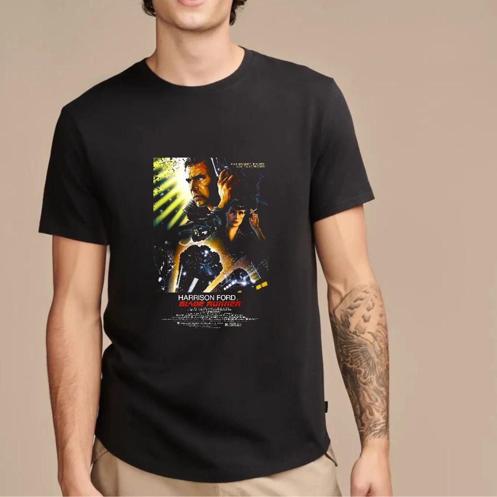 Unisex Black TShirt Featuring Blade Runner Movie Poster Design S