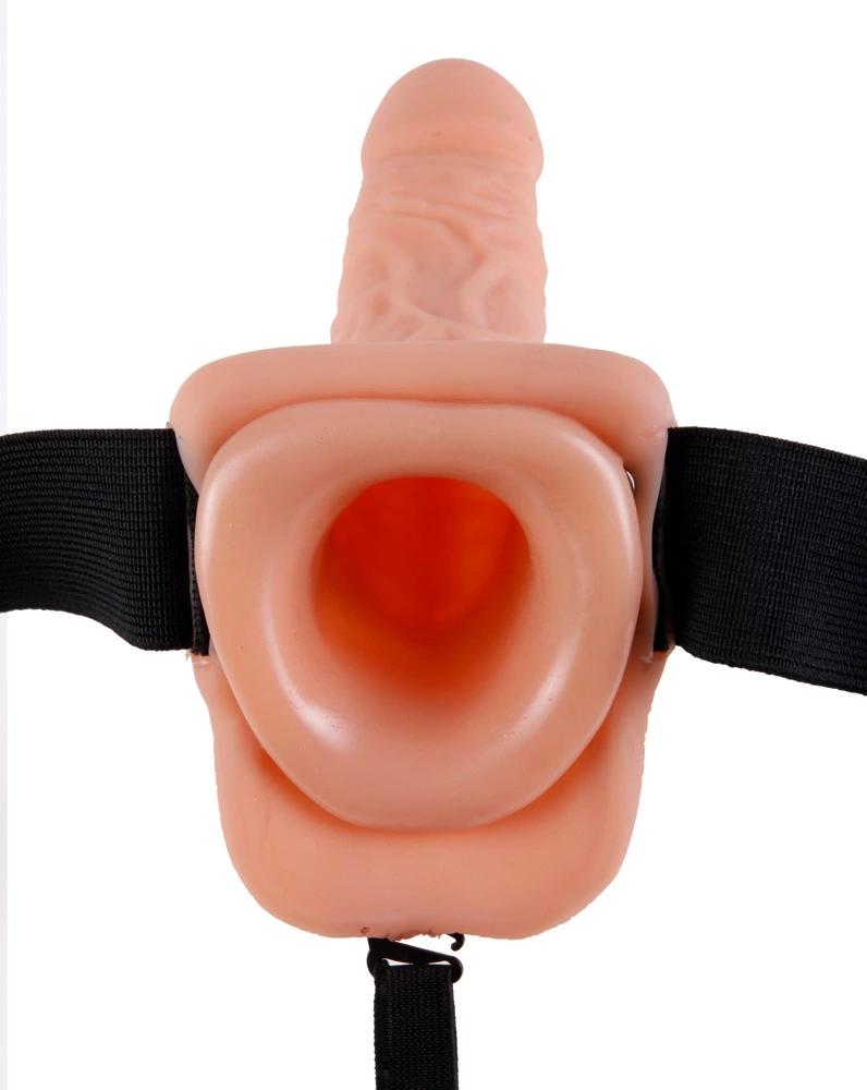 Fetish Fantasy Series - Strap-On Harness with Hollow Natural Dildo Flesh