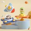 Rocket Spin Top Baby Soothing Toy with 3D Cartoon Design for Dining and Bath