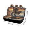 Set Of Car Seat Covers Featuring A Christmas Horse And Sunset Theme, Suitable For Various Vehicles. Stylish And Durable, This Co