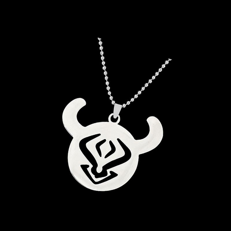 Genshin Impact Pendant Necklace Teen Cute Anime Cartoon Ghost Stainless Steel Necklace for Men Women Jewelry Accessories Gift