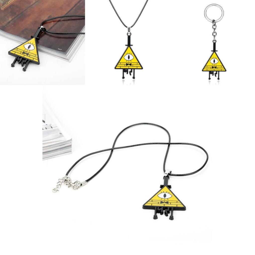 Gravity Falls Bill Pendant Chain In Alloy With Electroplated Finish For Cosplay And Daily Wear