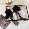 Sweet French Organza Ribbon Bowknot Hair Clip Women Net Yarn Spring Clip Top Clip Barrettes Gauze Large Bow Hairpins Headwear