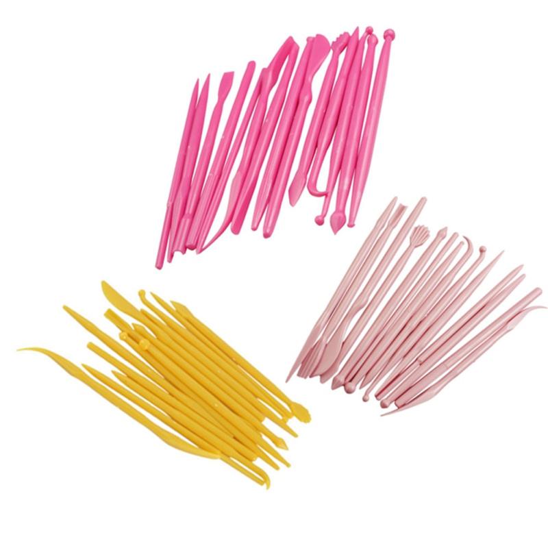 14pcs/set Food-grade Plastic Mini Fondant Flower Carving Tool Set Household Cooking Accessories