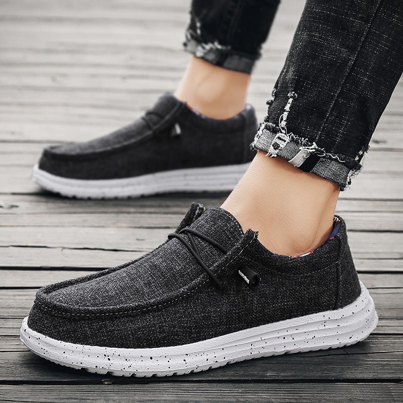 2025 Foreign Trade Large Size Loafers Men's Casual One-pedal Men's Shoes Canvas Trendy Shoes Popular Lazy Shoes Men