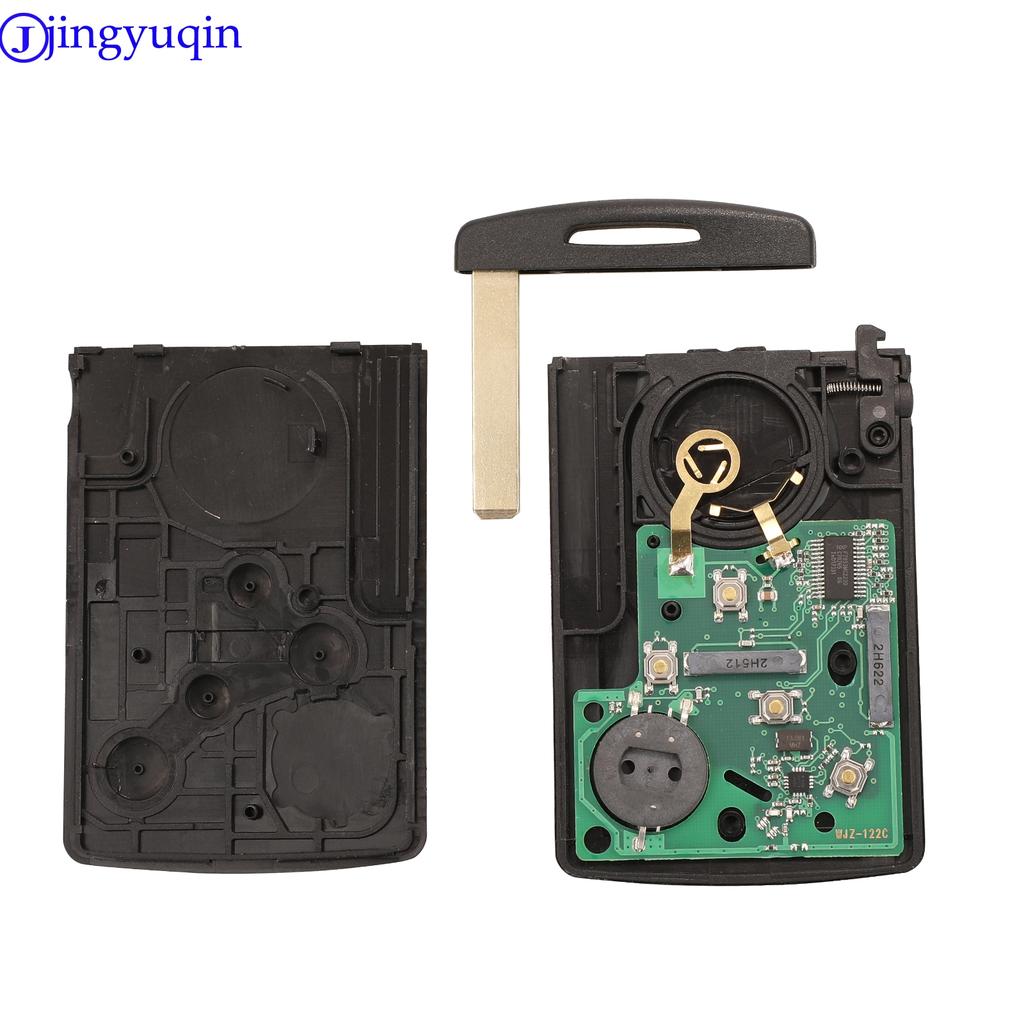 Jingyuqin Pasywny Kluczyk Bezkluczykowy Zdalny Kluczyk Samochodowy Inteligentny System Dla Renault Clio IV Captur 433MHz PCF7953M Hitag-AES 4AChip